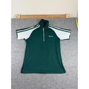 Vintage 70s Hilton Men's XL Chain Stitch Polka Band Bowling Shirt Zip Up